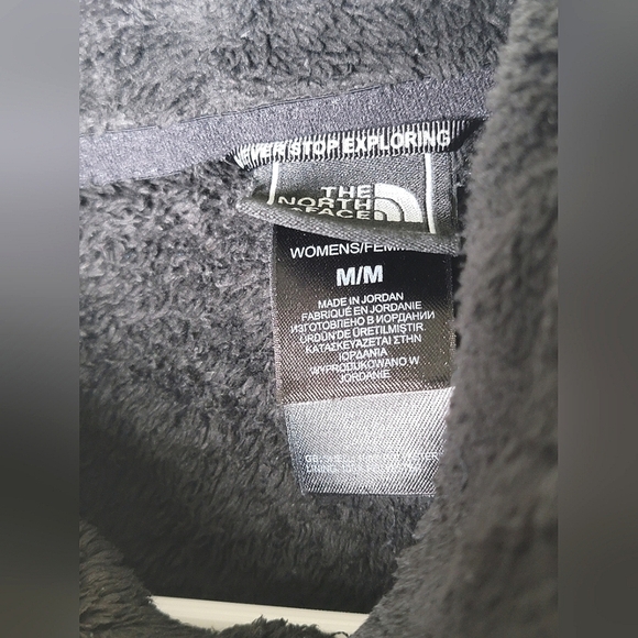 Women's The North Face Fuzzy Swirl Fleece Black Jacket, Size Medium. - Picture 3 of 5